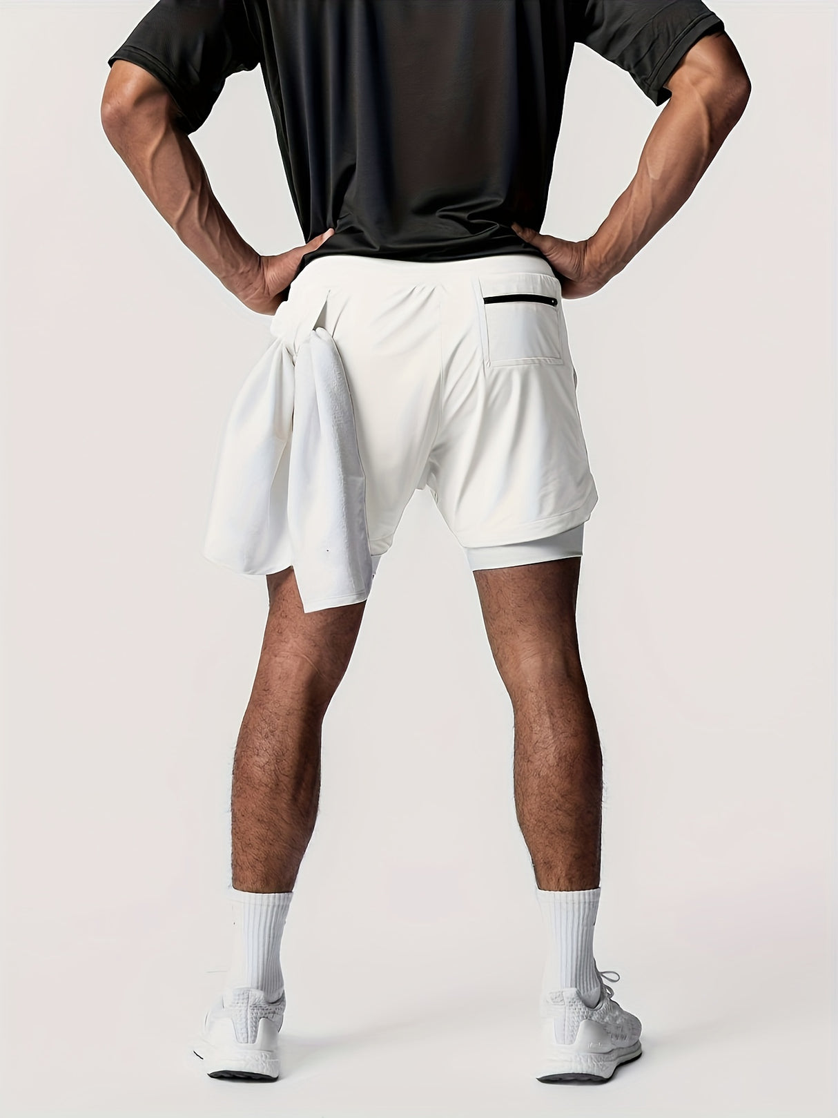 Men's 2-in-1 Double Layer Shorts With Inner Pocket - muscleflexzone