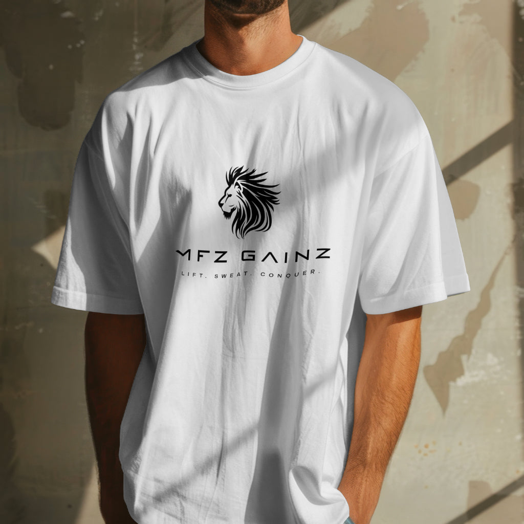 MFZ Gainz Premium Heavyweight Tee - muscleflexzone