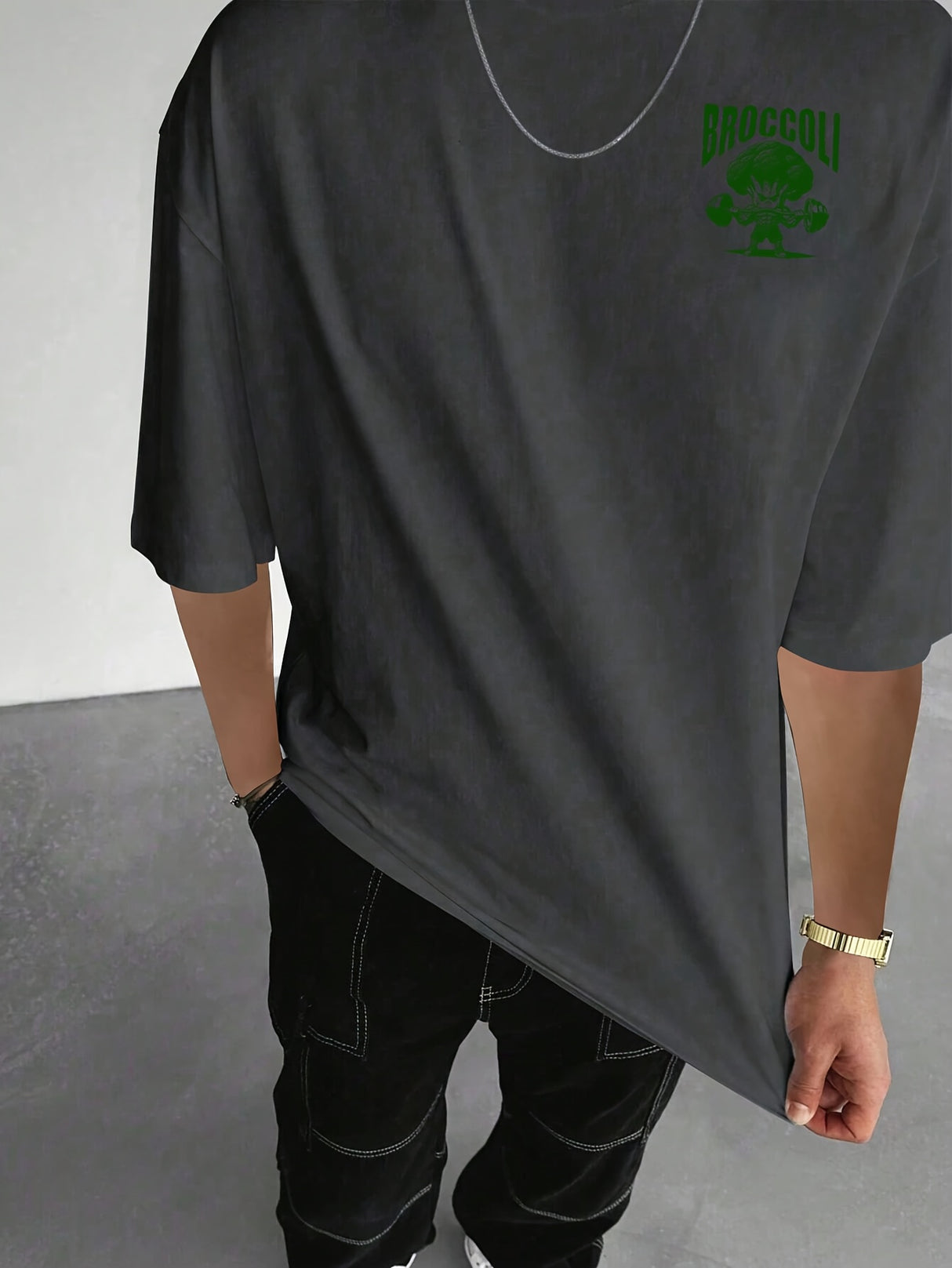 MFZ Men's Summer Casual Short Sleeve T-Shirt with Funny Broccoli Graphic Print - muscleflexzone