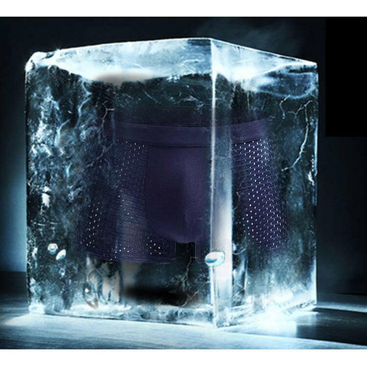 Ice silk men's underwear mesh boxer - muscleflexzone