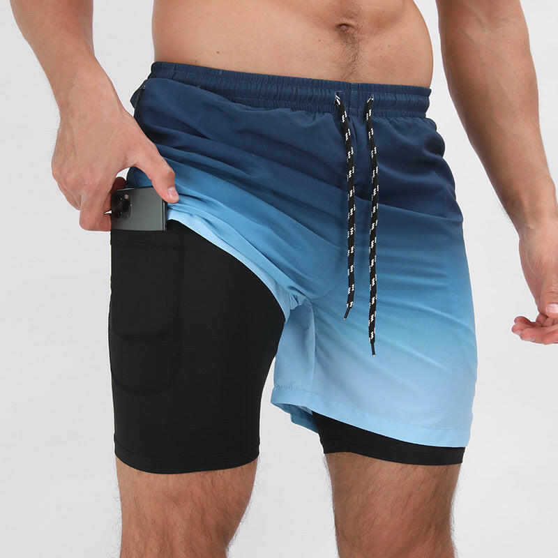Printed Beach Shorts Double Layer Casual Sport Shorts - muscleflexzone