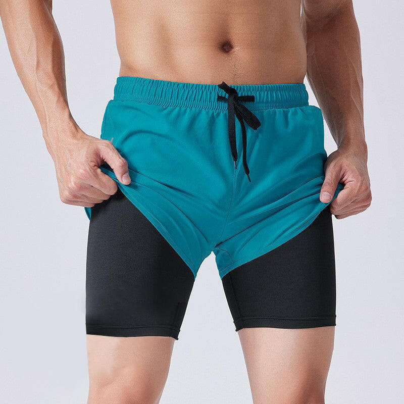 Men's Sports Shorts Double Layer - muscleflexzone