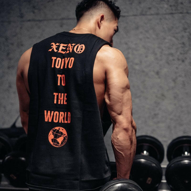 Summer Men's Sleeveless Fitness T-shirt Training Vest - muscleflexzone