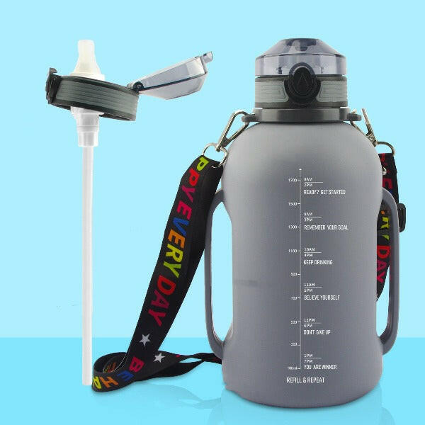 2000ML Silicone Folding Outdoor Sports Water Bottle - muscleflexzone
