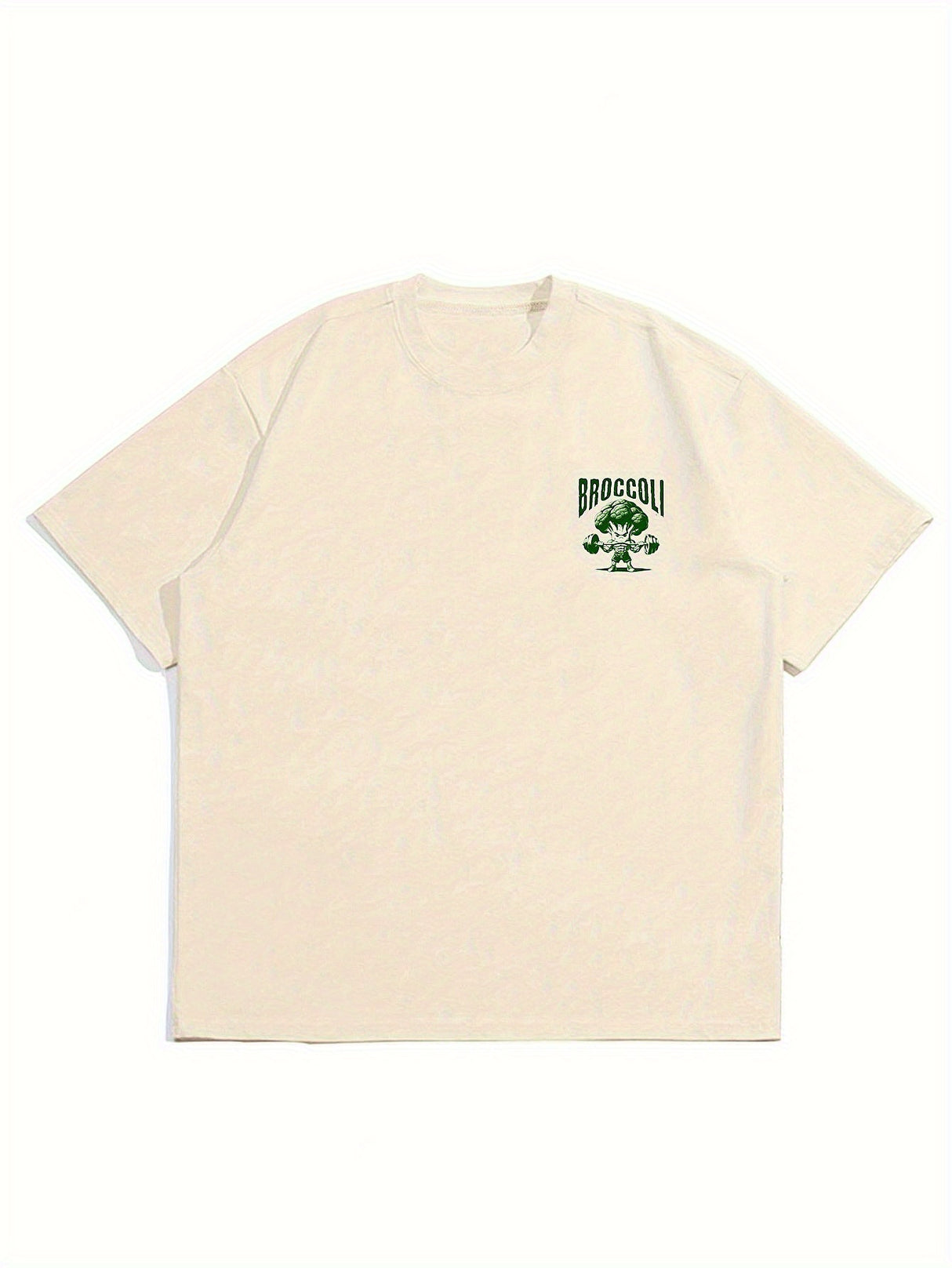 MFZ Men's Summer Casual Short Sleeve T-Shirt with Funny Broccoli Graphic Print - muscleflexzone