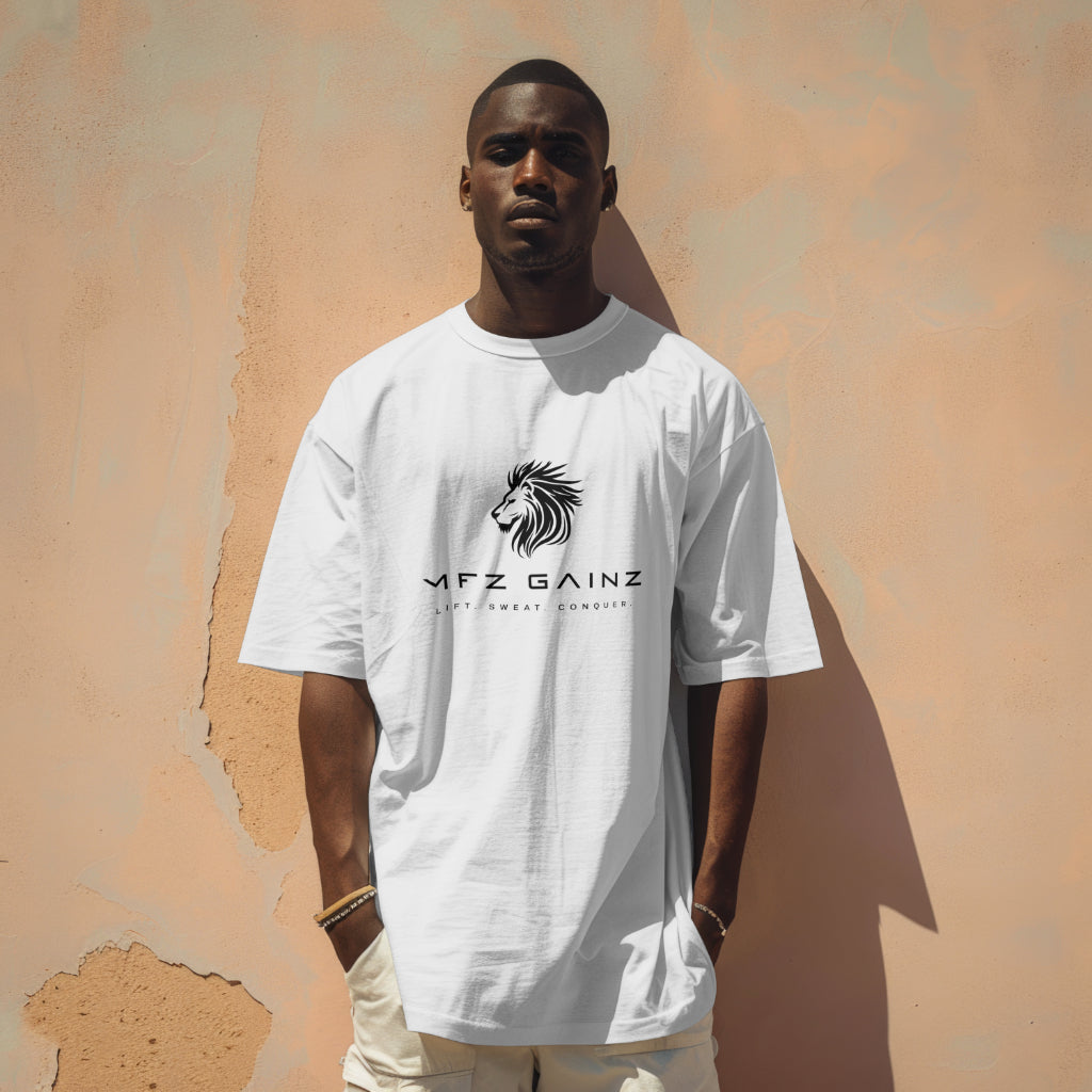 MFZ Gainz Premium Heavyweight Tee - muscleflexzone