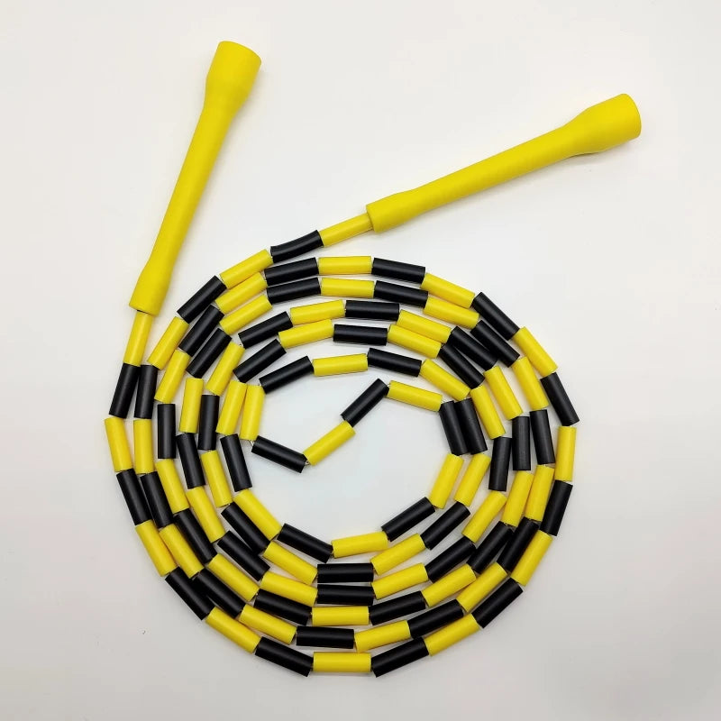 MFZ-BEADED CROSSOVER ROPE - BLACK/WHITE/YELLOW - muscleflexzone