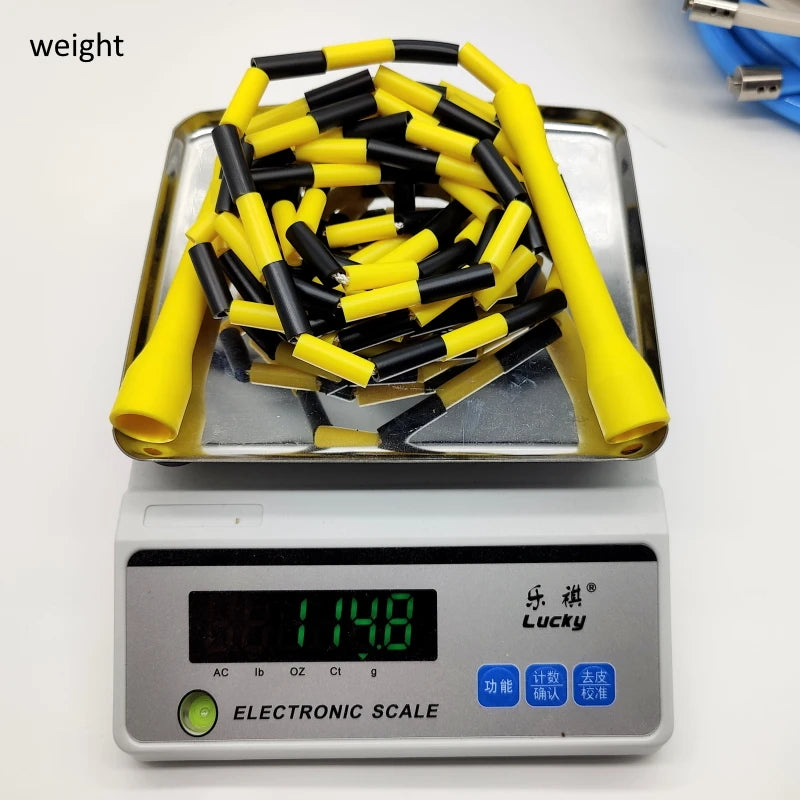 MFZ-BEADED CROSSOVER ROPE - BLACK/WHITE/YELLOW - muscleflexzone