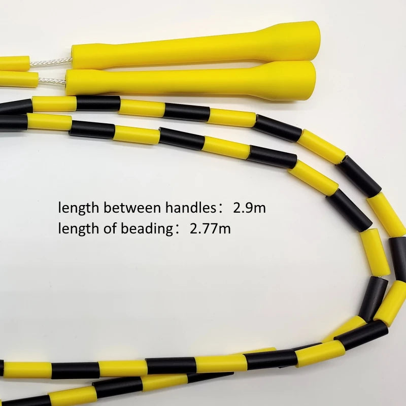 MFZ-BEADED CROSSOVER ROPE - BLACK/WHITE/YELLOW - muscleflexzone