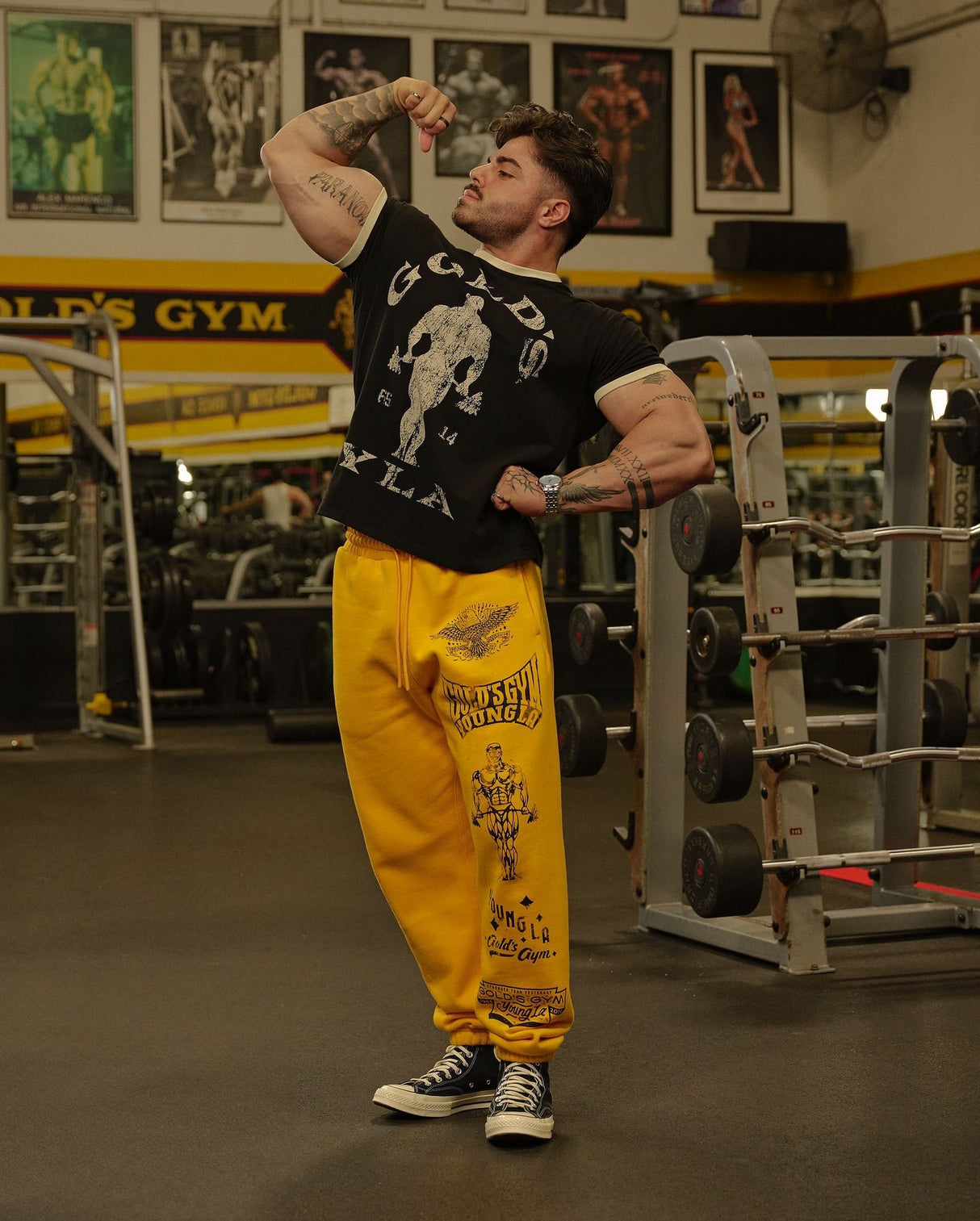 men's short-sleeved gold's gym - muscleflexzone