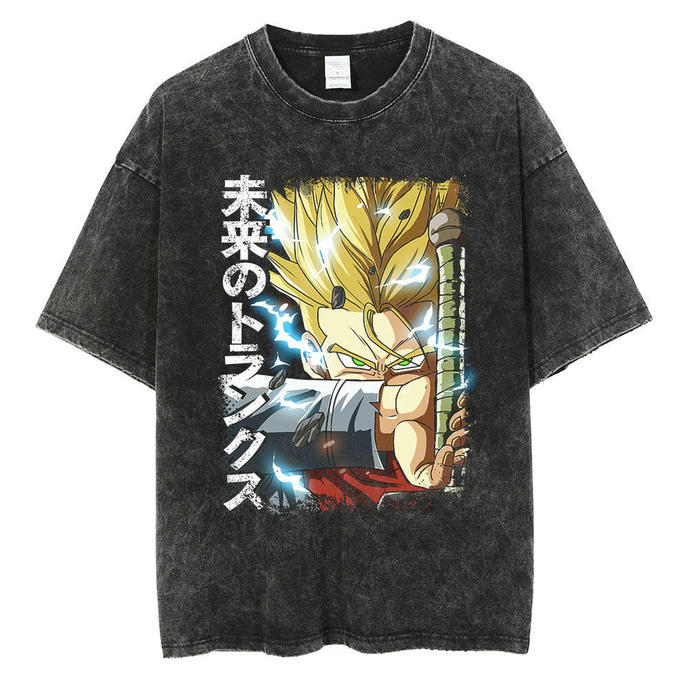 Dragon Ball Oversized Washed Anime T-shirts - muscleflexzone