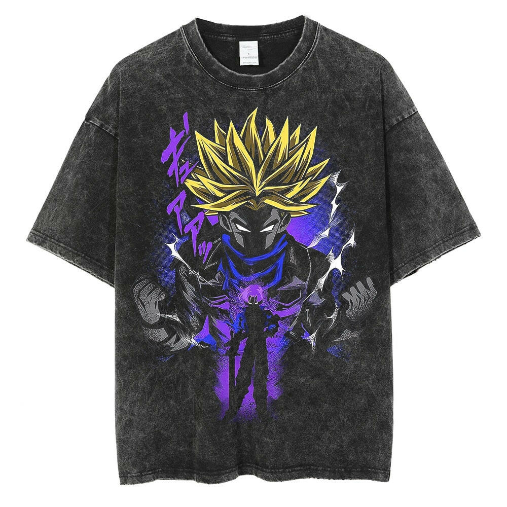 Dragon Ball Oversized Washed Anime T-shirts - muscleflexzone