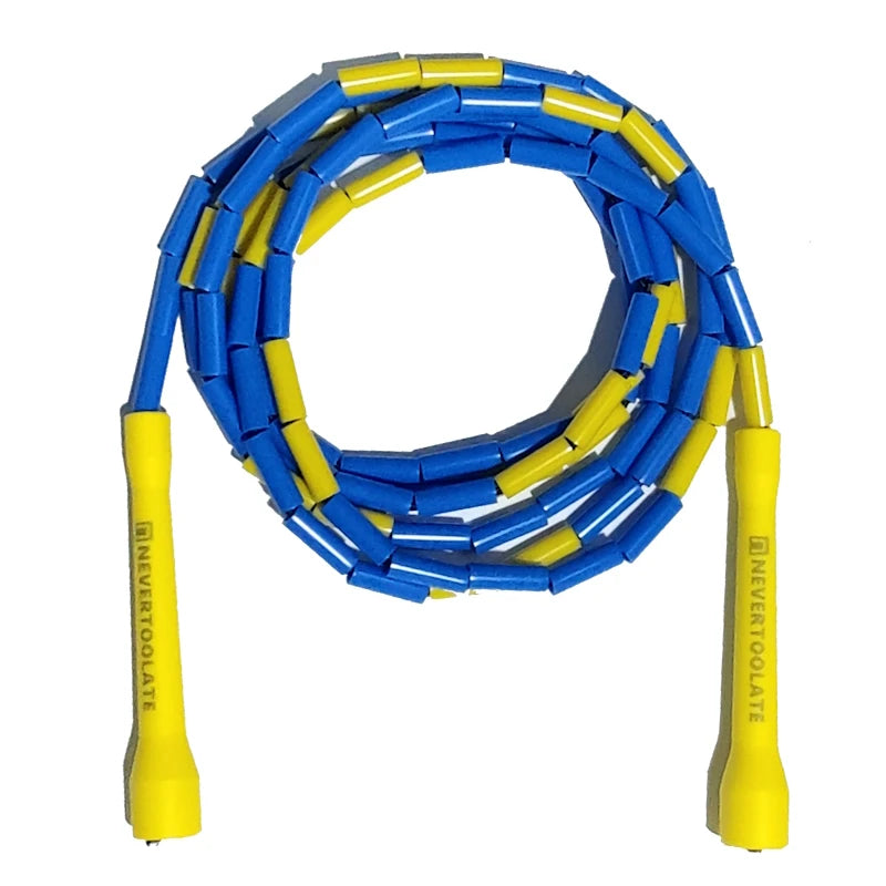 MFZ-BEADED CROSSOVER ROPE - BLACK/WHITE/YELLOW - muscleflexzone