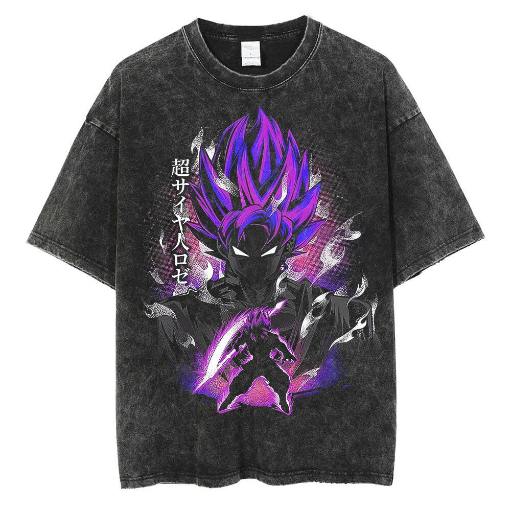 Dragon Ball Oversized Washed Anime T-shirts - muscleflexzone