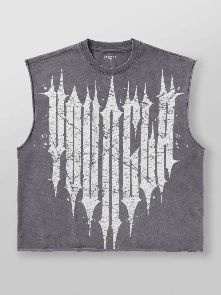 Men's Cotton Tank Top Short O-Neck - muscleflexzone