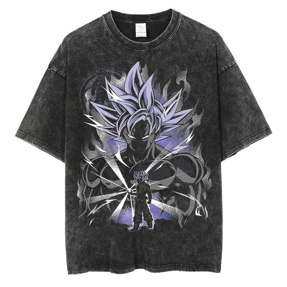 Dragon Ball Oversized Washed Anime T-shirts - muscleflexzone