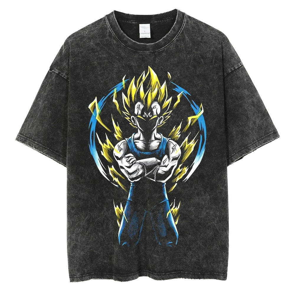 Dragon Ball Oversized Washed Anime T-shirts - muscleflexzone