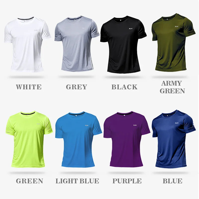 Multicolor run Gym Fitness T-Shirt - muscleflexzone