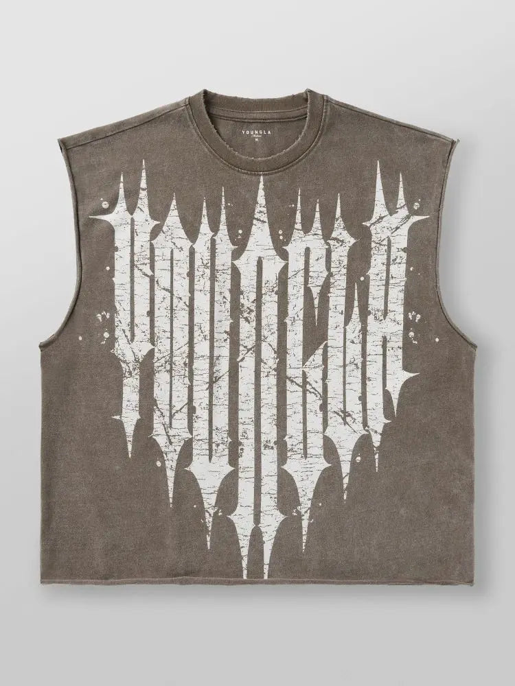 Men's Cotton Tank Top Short O-Neck - muscleflexzone