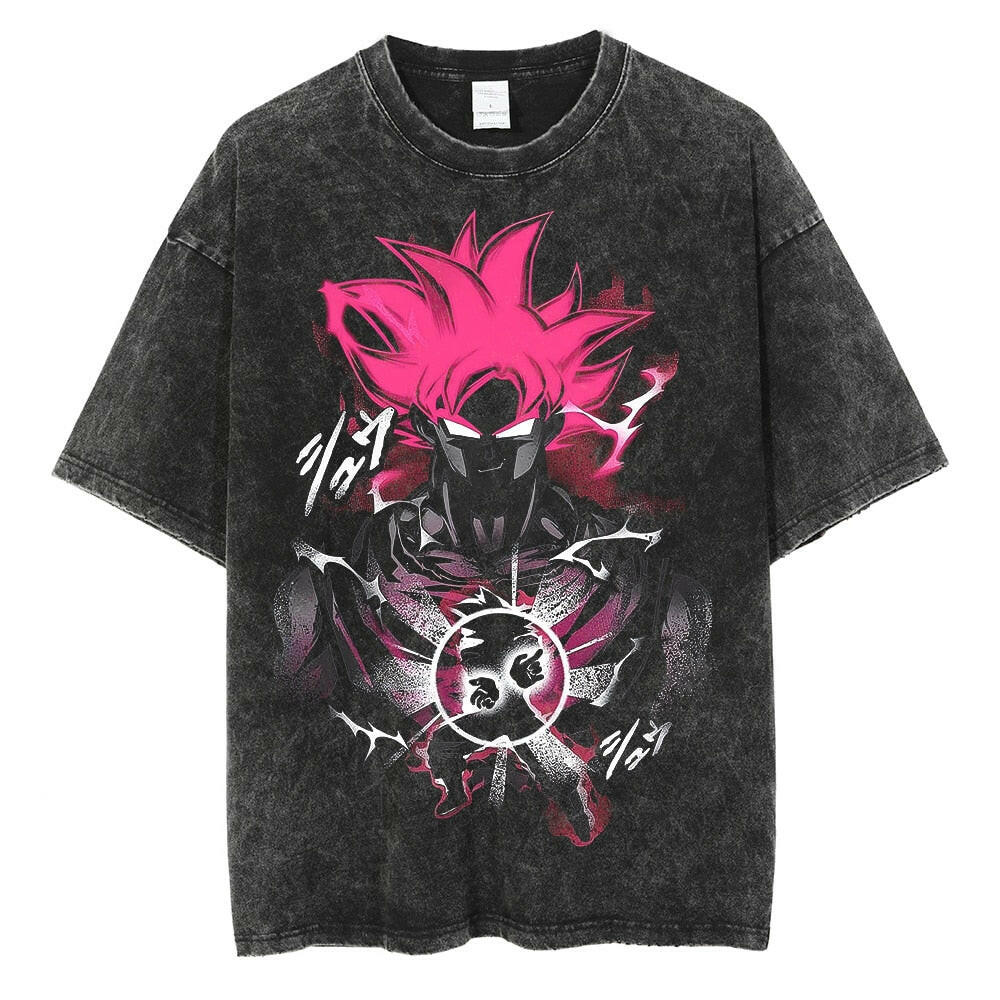 Dragon Ball Oversized Washed Anime T-shirts - muscleflexzone