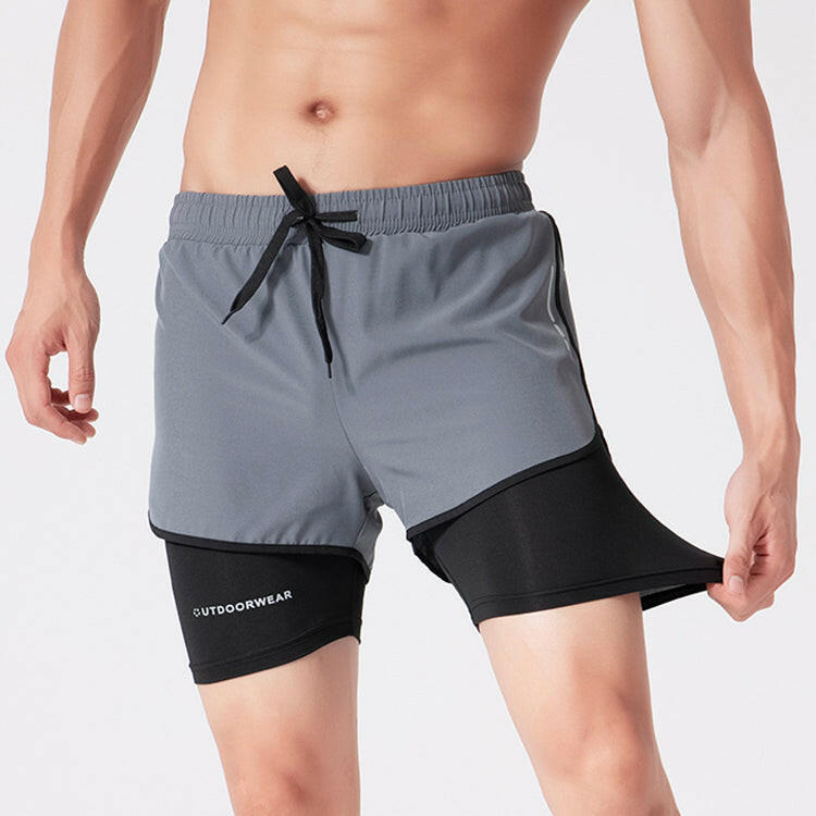 Men's Sports Shorts Double Layer - muscleflexzone