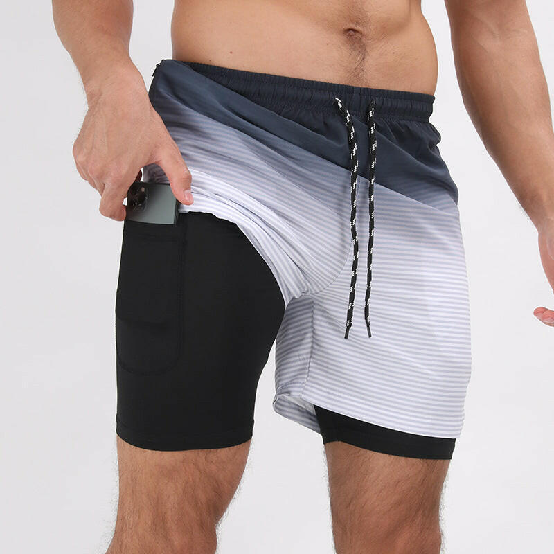 Printed Beach Shorts Double Layer Casual Sport Shorts - muscleflexzone