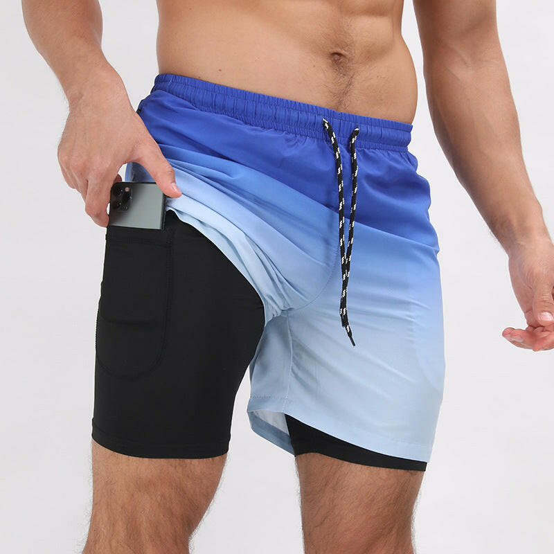 Printed Beach Shorts Double Layer Casual Sport Shorts - muscleflexzone