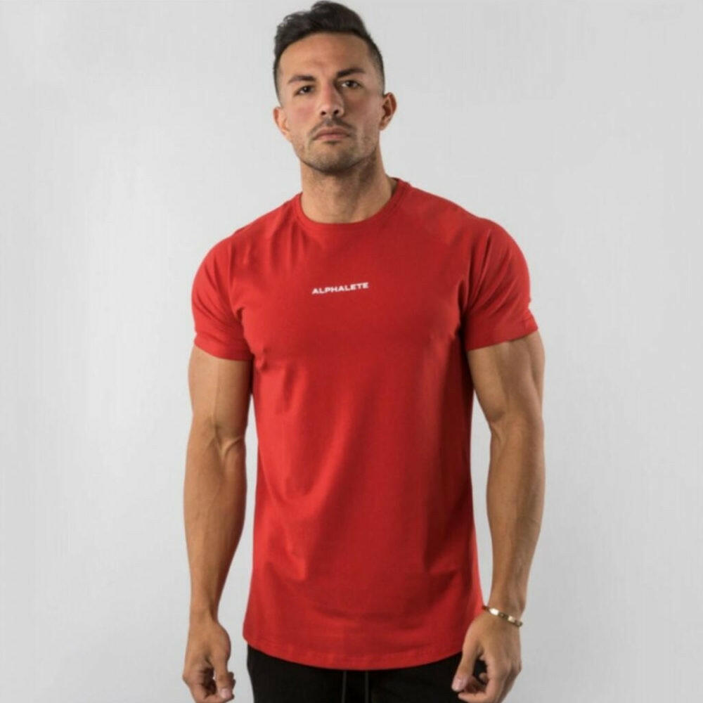 Men's Fitted Gym T-Shirt - muscleflexzone