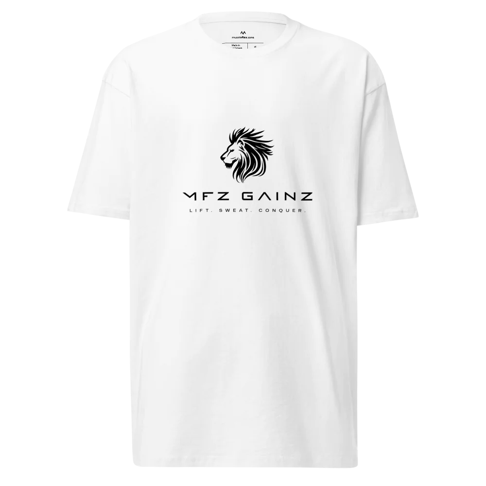 MFZ Gainz Premium Heavyweight Tee - muscleflexzone