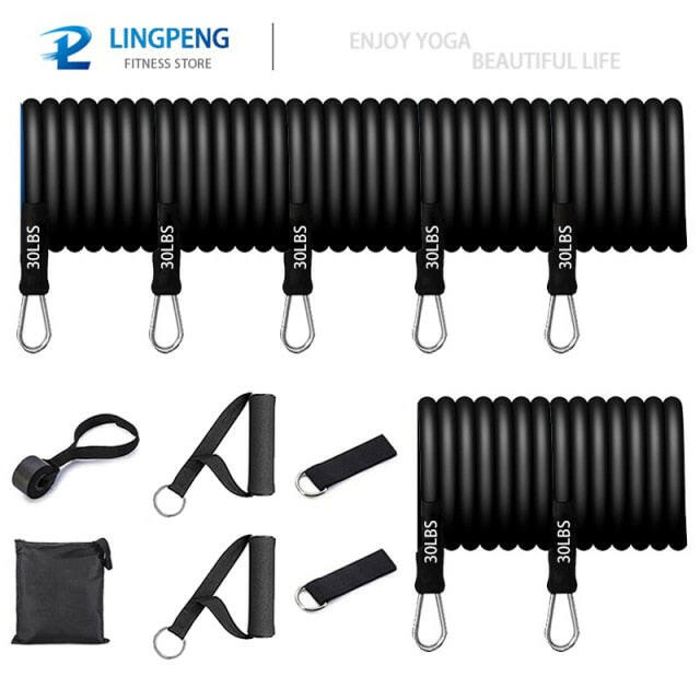 Fitness Resistance Rubber Band Yoga Elastic Band Upgrade Training Bar Set - muscleflexzone