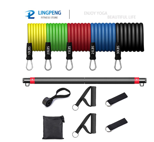 Fitness Resistance Rubber Band Yoga Elastic Band Upgrade Training Bar Set - muscleflexzone