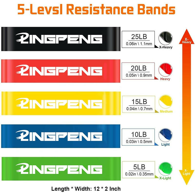 Fitness Resistance Rubber Band Yoga Elastic Band Upgrade Training Bar Set - muscleflexzone