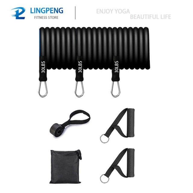 Fitness Resistance Rubber Band Yoga Elastic Band Upgrade Training Bar Set - muscleflexzone