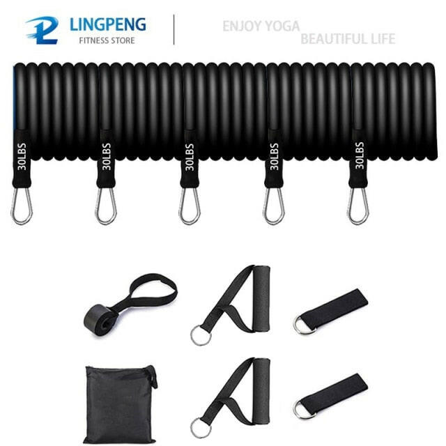 Fitness Resistance Rubber Band Yoga Elastic Band Upgrade Training Bar Set - muscleflexzone