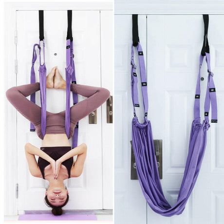 Fitness Hip Stretch Yoga Belt Inverted Rope Pull Stretch Belt Split Lower Waist Trainer - muscleflexzone