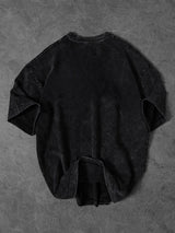 Youngla Men's Heavyweight 230gsm Vintage Washed T-Shirt - muscleflexzone
