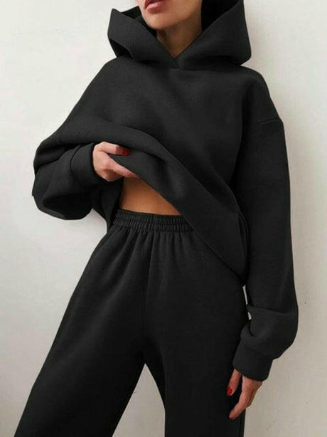 Essential Winter Hoodie Sweat Set - muscleflexzone
