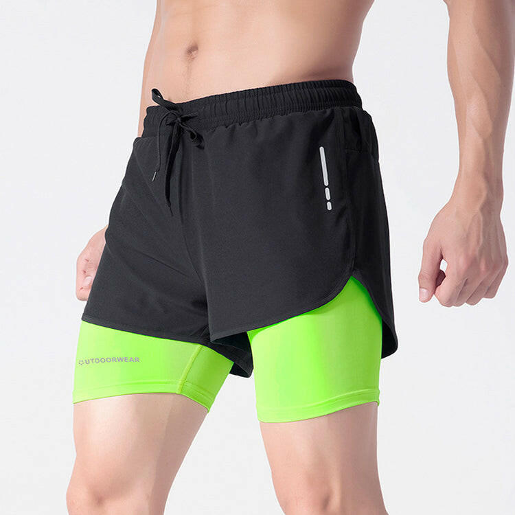 Men's Sports Shorts Double Layer - muscleflexzone