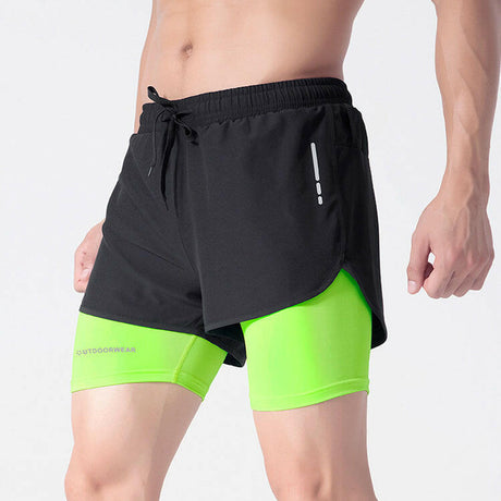 Men's Sports Shorts Double Layer - muscleflexzone