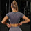 Sport Set Fitness Women Running Leggings Short Sleeve Tops - muscleflexzone