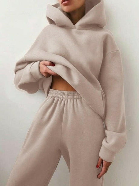 Essential Winter Hoodie Sweat Set - muscleflexzone