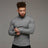 Men's Long Sleeve T-shirt Fitness High Collar Knitted Bottom Shirt - muscleflexzone