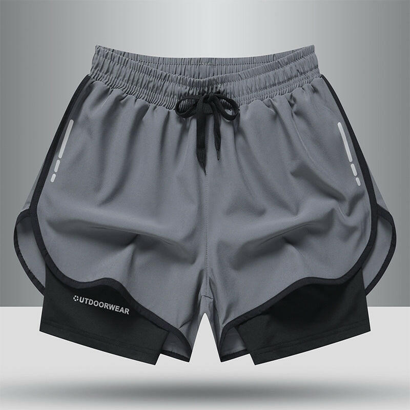 Men's Sports Shorts Double Layer - muscleflexzone
