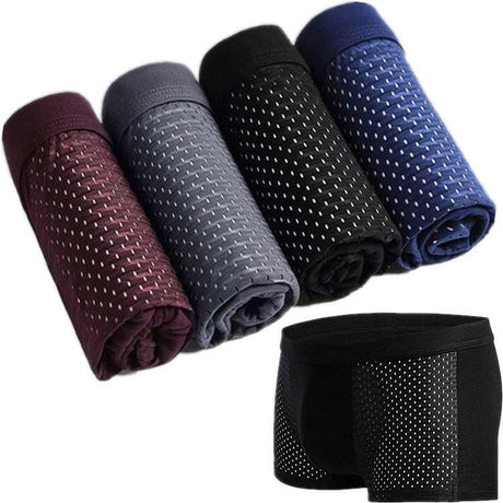 Ice silk men's underwear mesh boxer - muscleflexzone