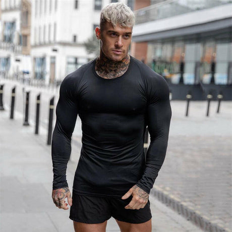 Men's Skinny Quick Dry Fitness Sports T-Shirt - muscleflexzone