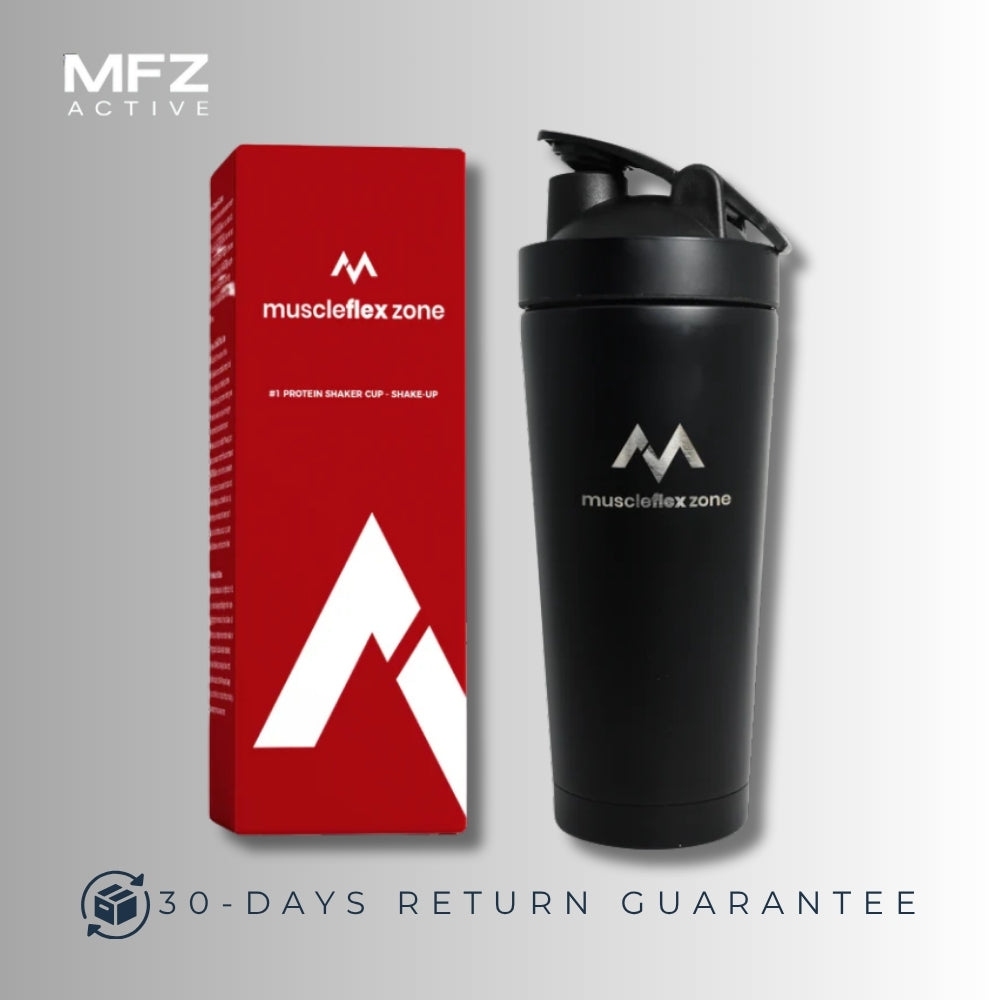 MFZ Premium Stainless Steel Protein Shaker Bottle - 750ml - muscleflexzone