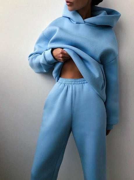 Essential Winter Hoodie Sweat Set - muscleflexzone