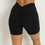 Back Waist Deep V-shaped Wrinkle Tight Yoga Shorts - muscleflexzone