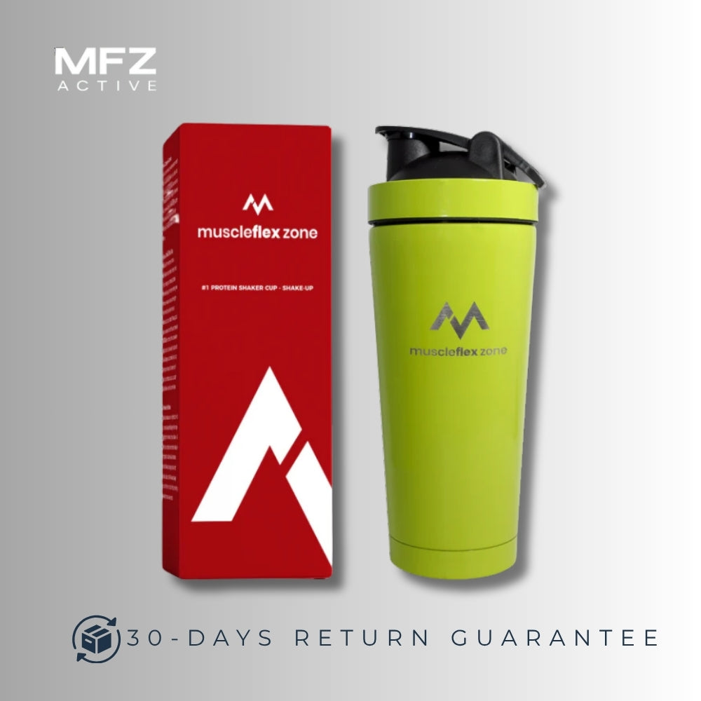 MFZ Premium Stainless Steel Protein Shaker Bottle - 750ml - muscleflexzone