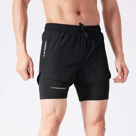 Men's Sports Shorts Double Layer - muscleflexzone